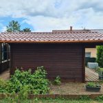 Aerogommage et mise en peinture lasure Sikkens d'un chalet sur La Côte région Nyon