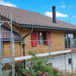 Sablage par aerogommage d’un chalet situé à ST Cergue